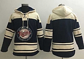 Minnesota Twins Blank Navy Blue Sawyer Hooded Sweatshirt Baseball Hoodie,baseball caps,new era cap wholesale,wholesale hats